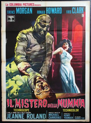 a movie poster of a man holding a man's head