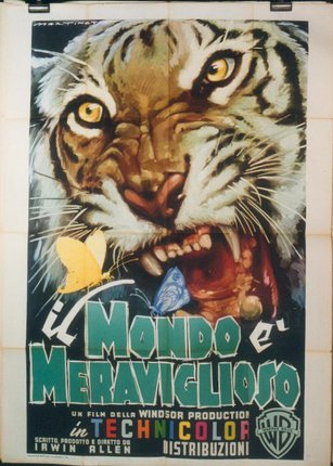 a poster with a tiger face