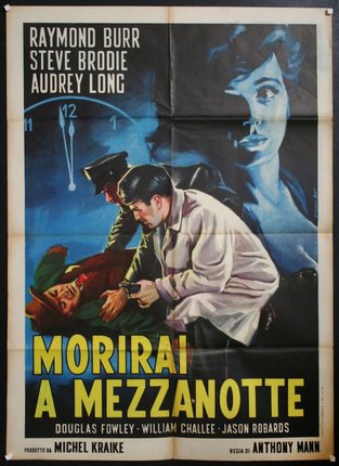 a movie poster with a man in a white shirt