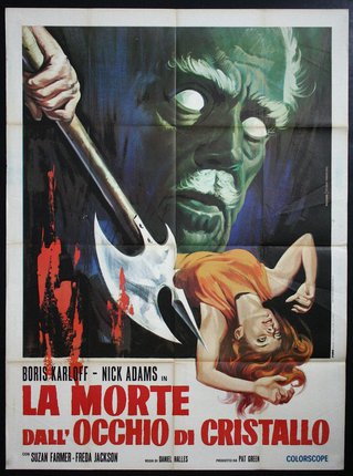 a movie poster of a man holding an axe
