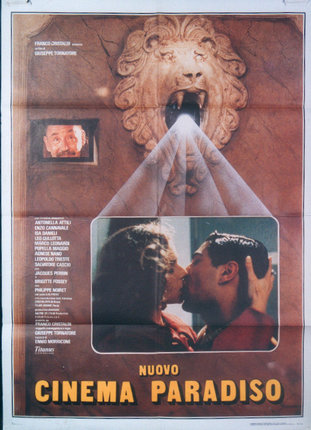 a movie poster of two people kissing
