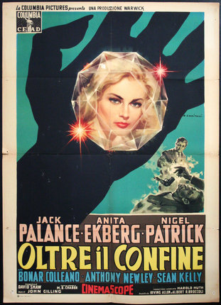 a movie poster with a woman in a crystal ball