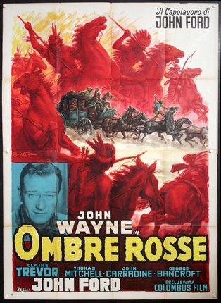 a movie poster of a man riding a horse