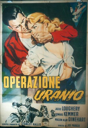 a movie poster of a man and a woman hugging