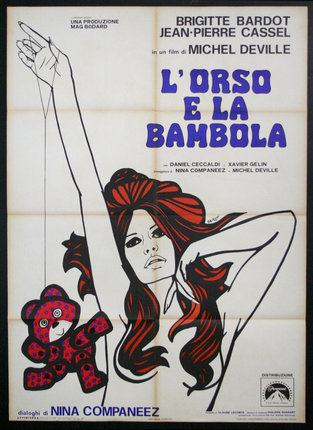 a poster of a woman holding a teddy bear