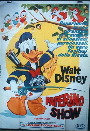 a poster of a cartoon duck
