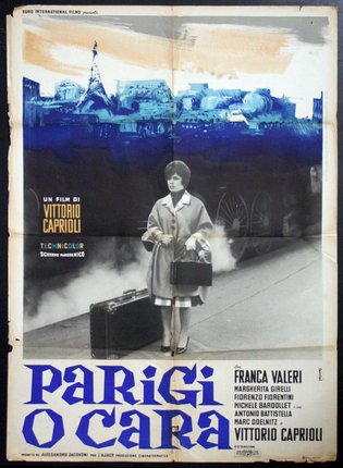 a movie poster of a woman with a suitcase