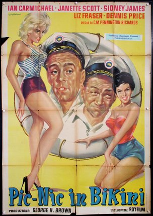 a poster of a man and women