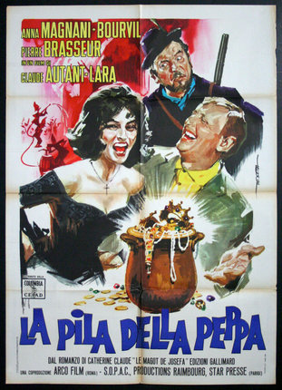 a movie poster of a man and a woman laughing