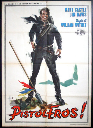 a poster of a man holding a spear