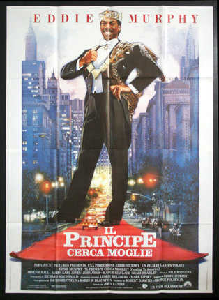 a poster of a man wearing a crown and a tuxedo on a red carpet