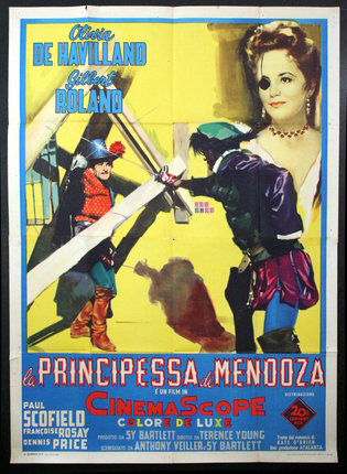 a movie poster with a woman and a man in garment