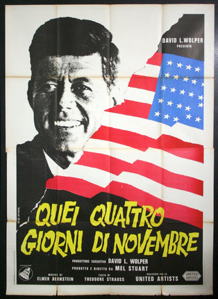 a poster of a man with a flag