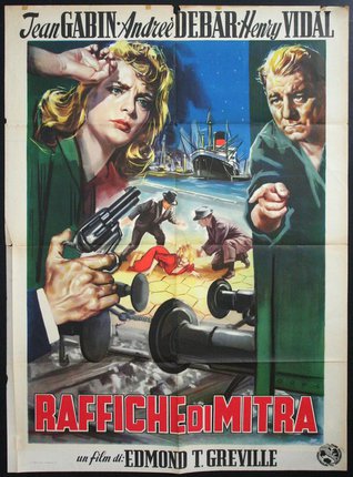 a movie poster of a woman saluting with a man and a boat