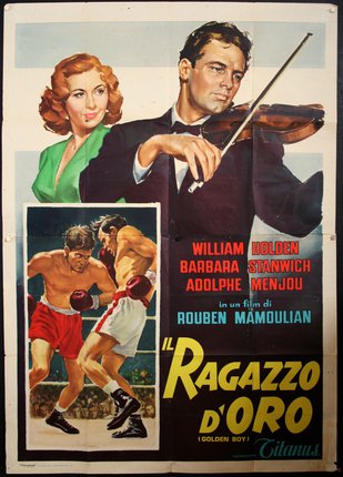 a movie poster of a man playing a violin