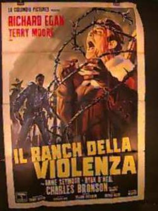 a movie poster with a man holding a barbed wire