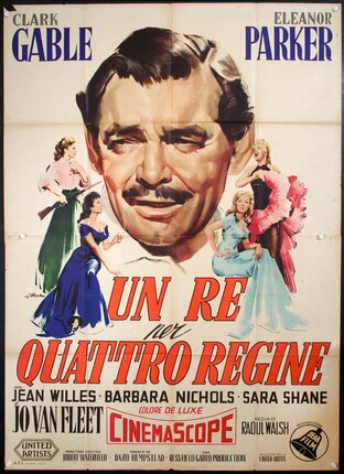 a movie poster with a man and women