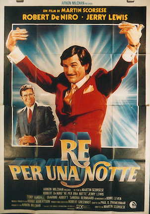 a poster of a man with his arms raised