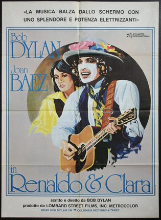 a poster of a man and woman playing guitar