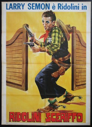 a poster of a cowboy holding guns