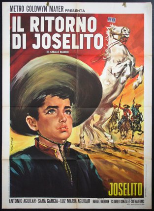 a poster of a boy with a hat