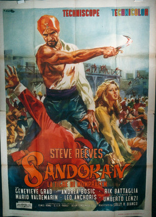 a movie poster of a man fighting with a sword