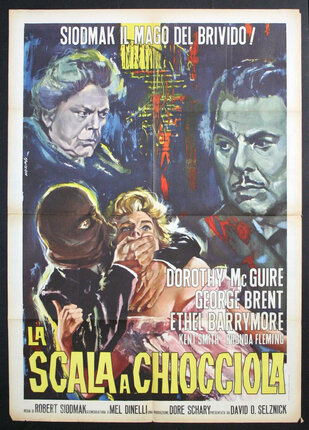 a movie poster with a woman covering her mouth