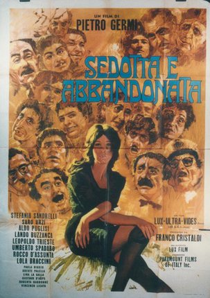 a movie poster with a woman sitting on a knee