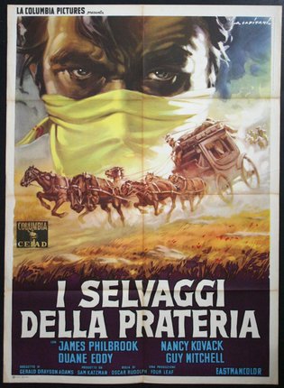 a poster of a man with a yellow scarf on his face