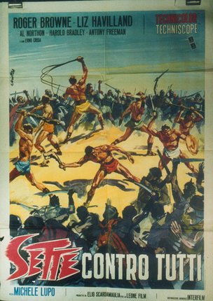 a poster of a group of men fighting