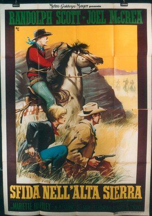 a poster of a cowboy on a horse
