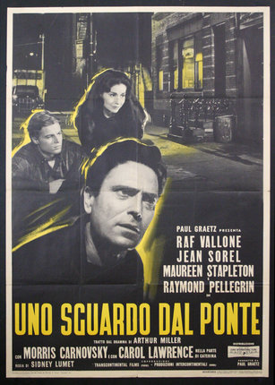 a movie poster with a man and a woman on the street