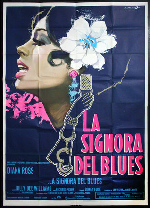a poster of a woman with a microphone