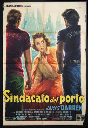 a movie poster of a woman looking at a man