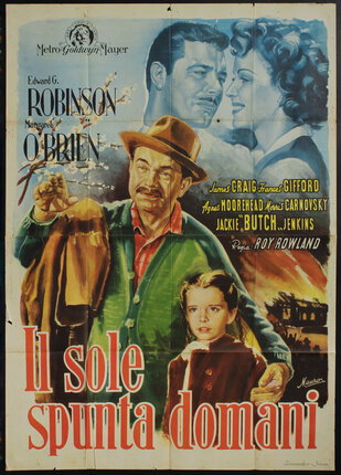 a movie poster with a man and a child