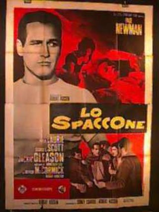 a movie poster with a man in a red shirt