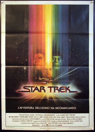 a movie poster with a rainbow of light