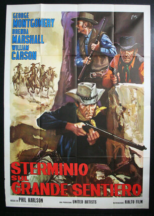 a movie poster of men holding guns