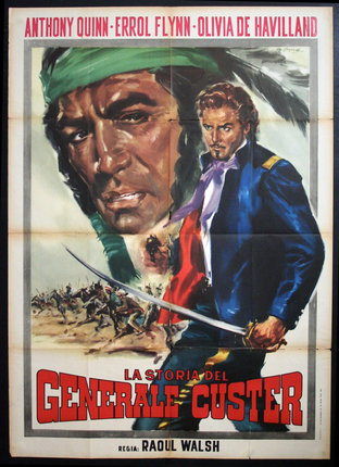 a movie poster of a man with a green headband and a man with a sword