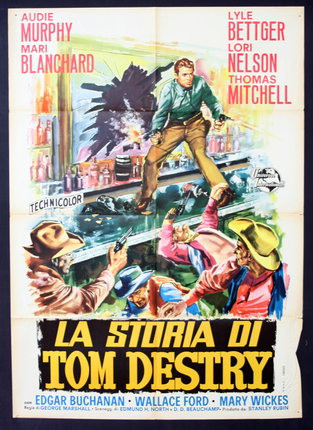 a movie poster with a man on the wall