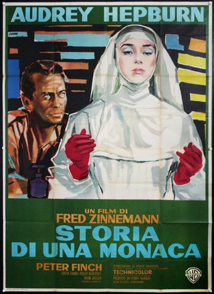 a movie poster of a woman in a white robe and a man in a white robe