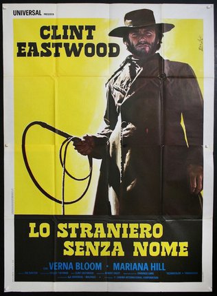 a poster of a man holding a whip