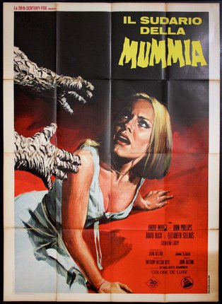 a movie poster of a woman and a mummy