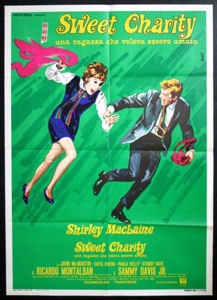 a movie poster of a man and woman running