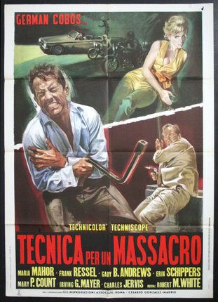a movie poster of a man holding a tool