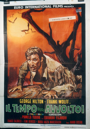 a movie poster of a man crawling on the ground