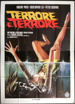 a movie poster of a woman falling into water