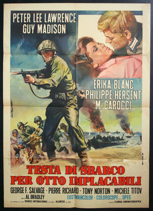 a movie poster with a man holding a gun and a woman in military uniform