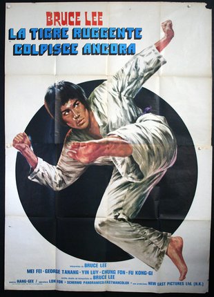 a poster of a man in karate stance