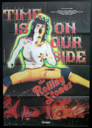 a poster of a man on a rock